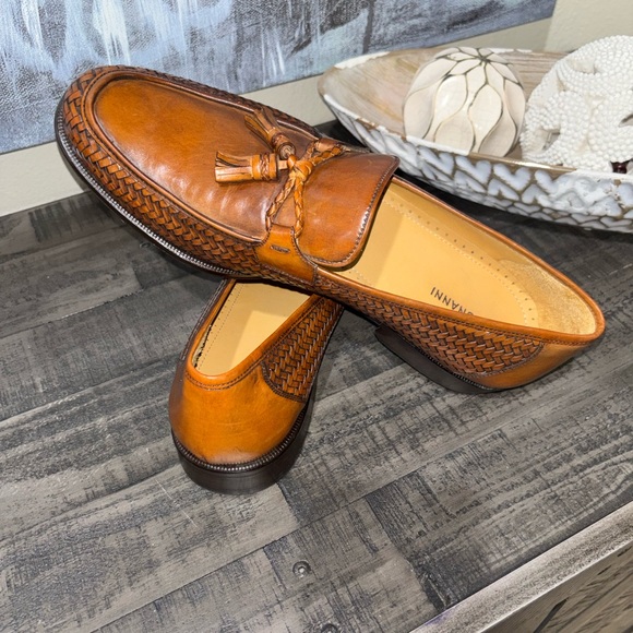 Magnanni woven leather tassel loafers Men's SZ12 - Picture 3 of 13